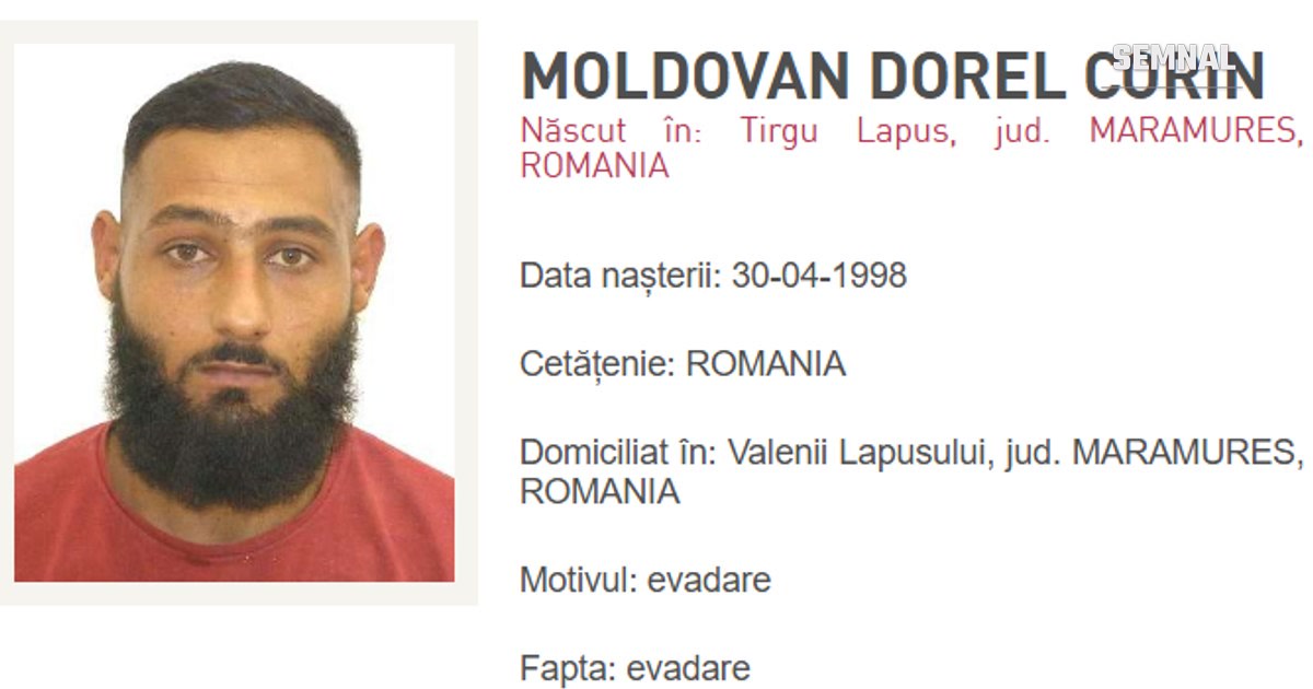 Bărbat căutat de poliție după ce a evadat de la un punct de lucru din Baia Mare