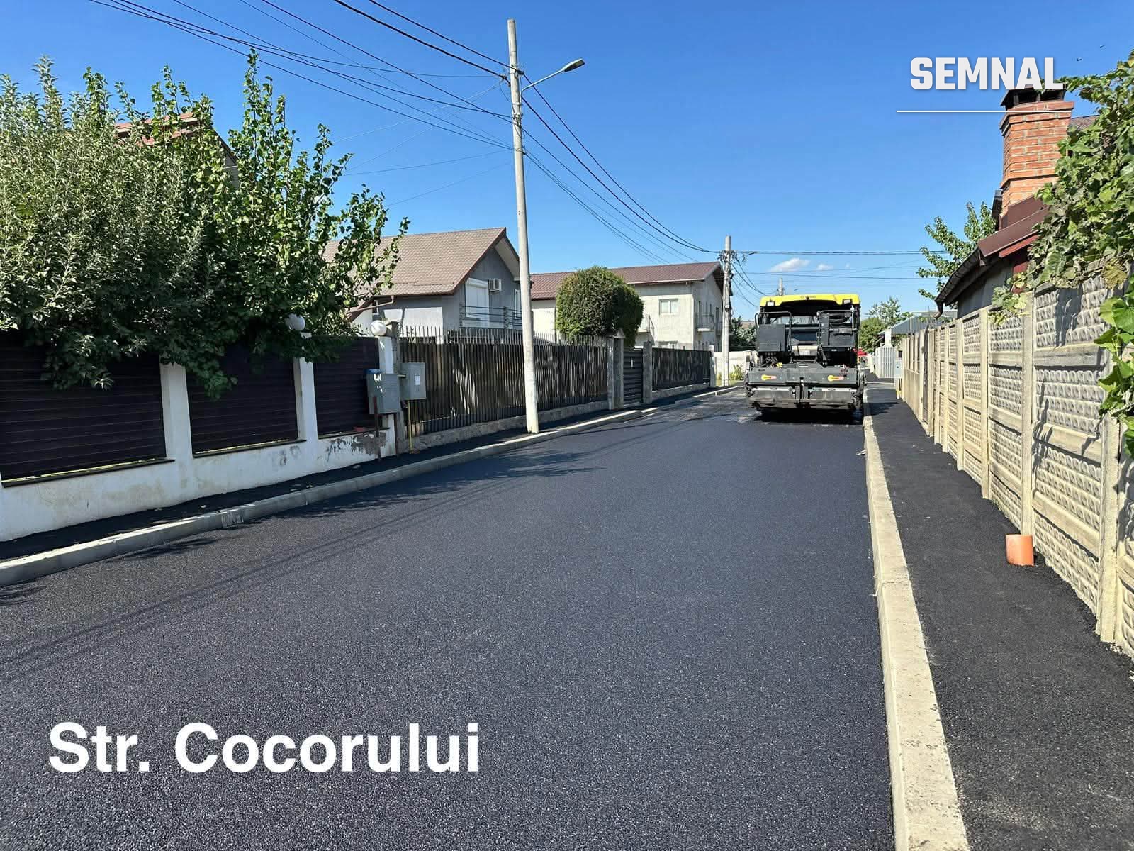 Strada Cocorului, în timpul lucrărilor de modernizare
