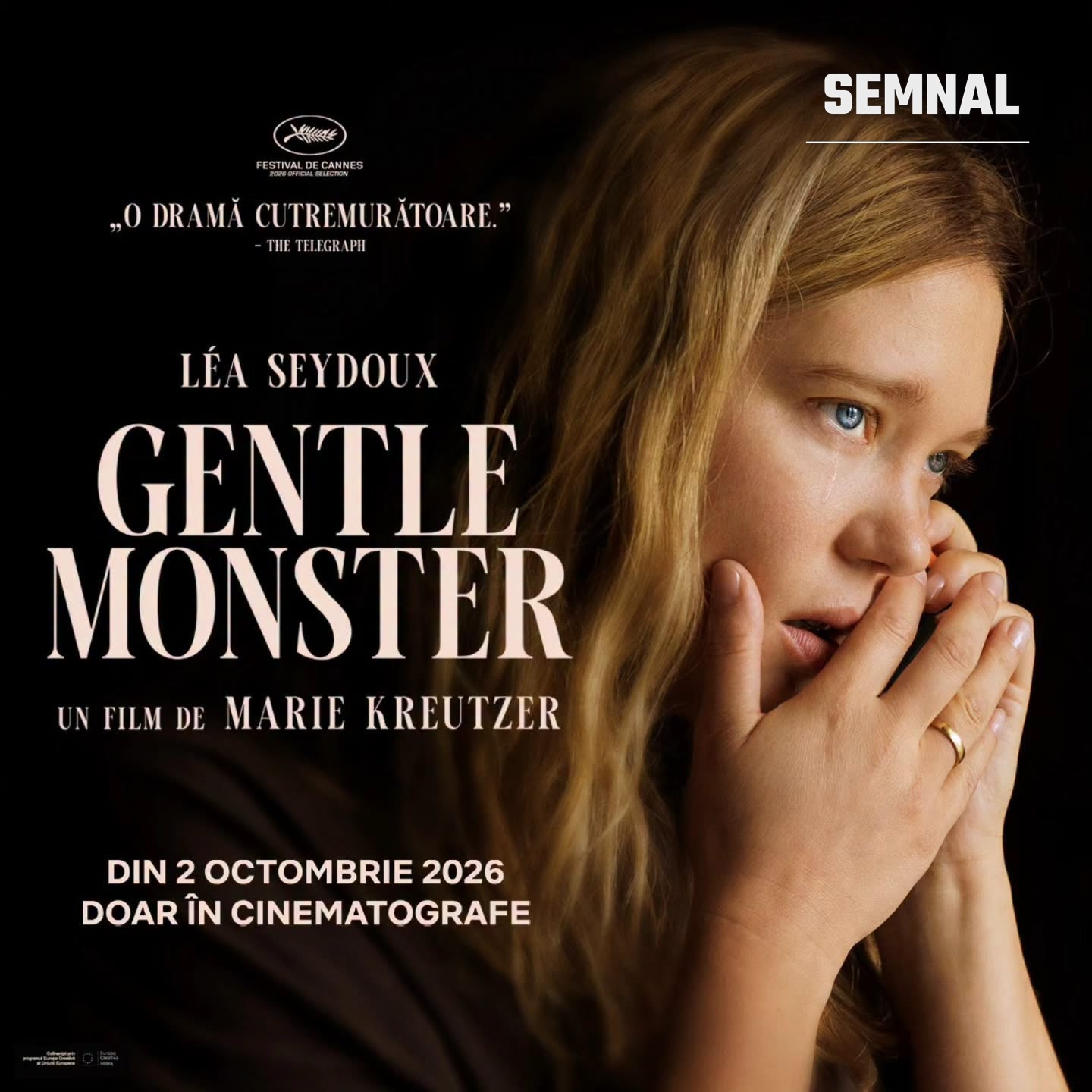 Afișul românesc al filmului Gentle Monster, cu Léa Seydoux, în cinematografe din 2 octombrie 2026