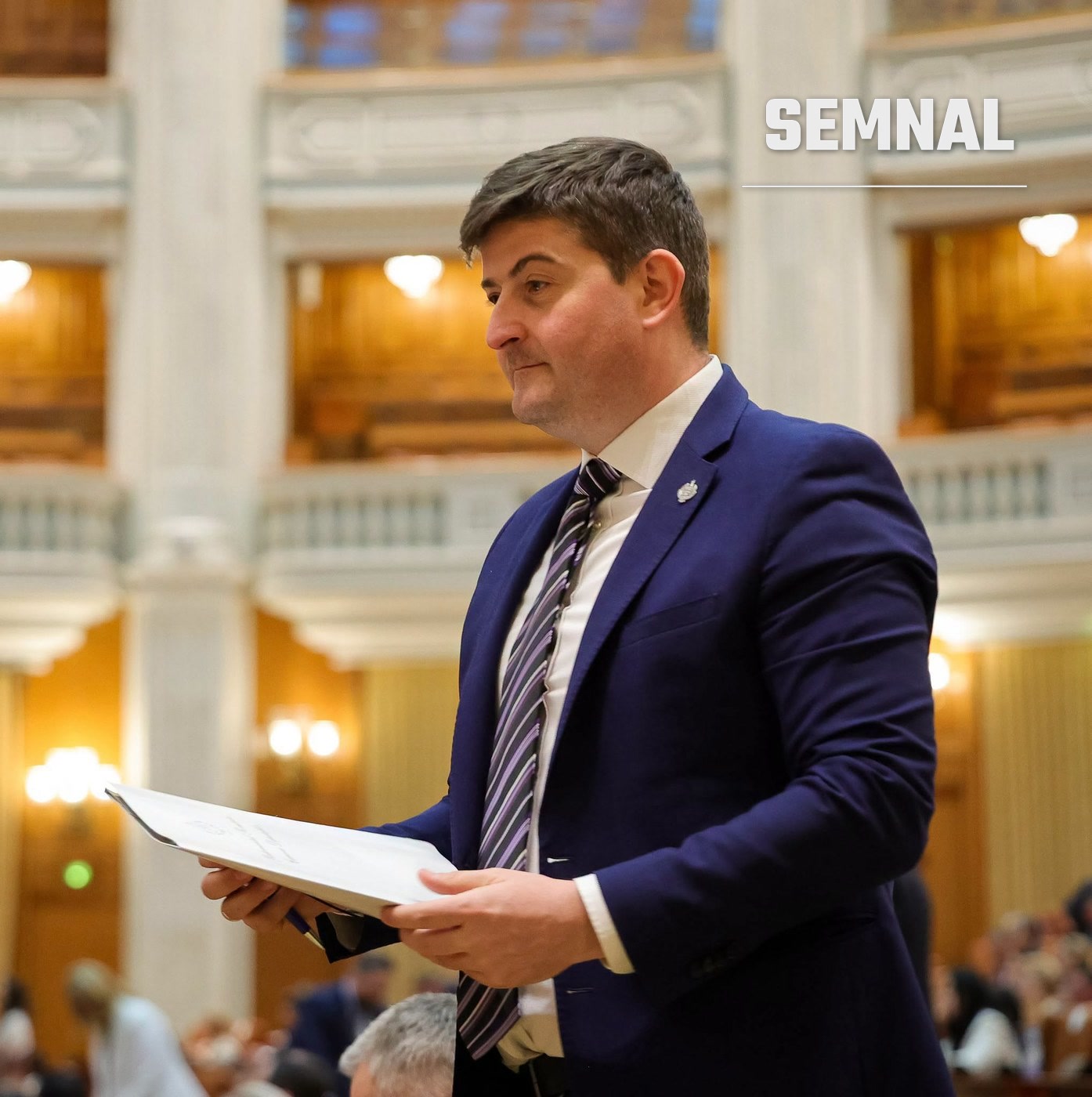 Deputatul USR Alexandru Dimitriu, în plenul Camerei Deputaților