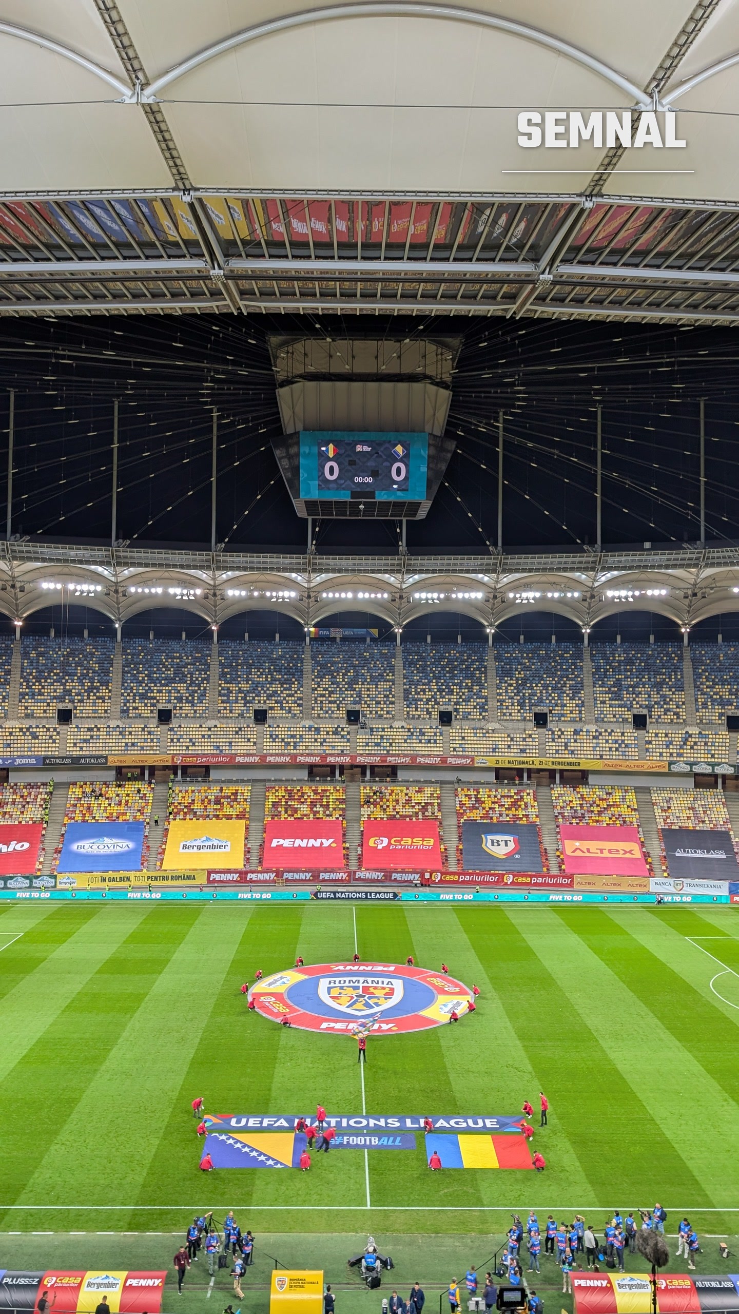 Tabela de marcaj arată 0-0 înaintea fluierului de start. Fotografie realizată de Lucian Dinu