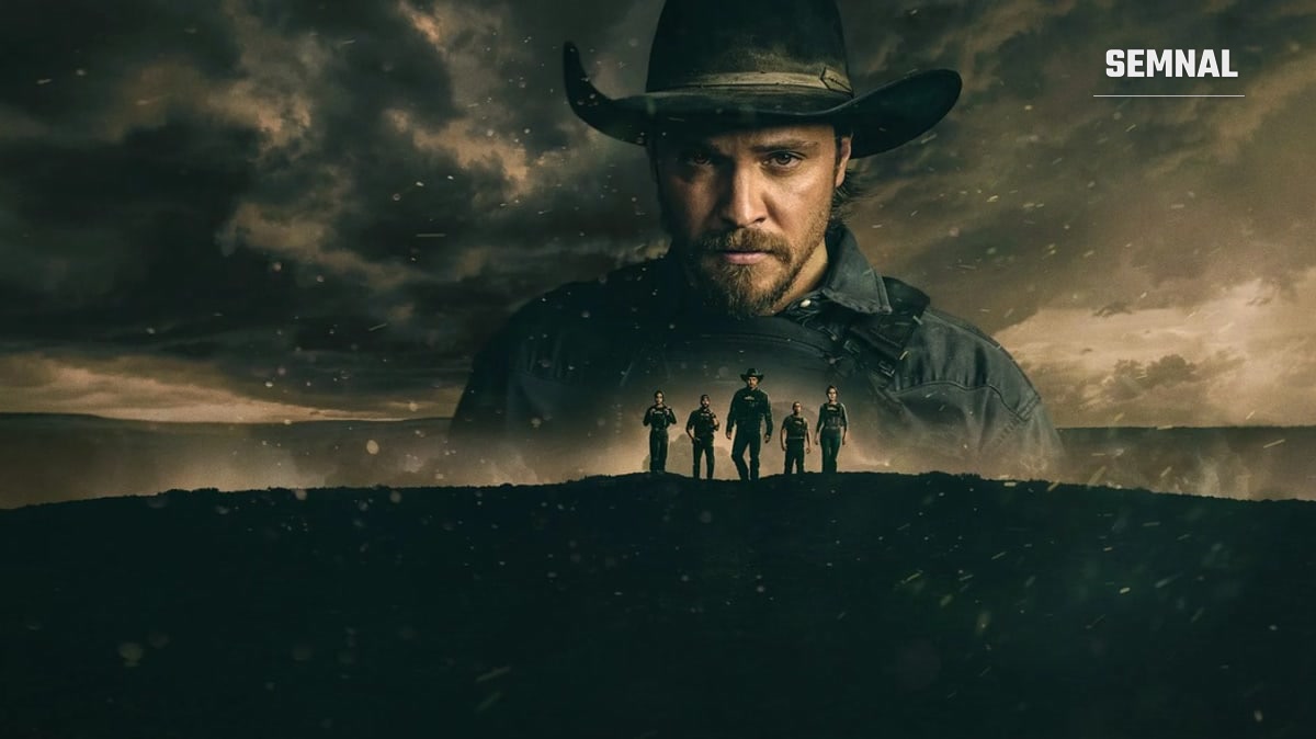 Luke Grimes și echipa de mareșali federali în afișul serialului „Marshals” (Foto: CBS)