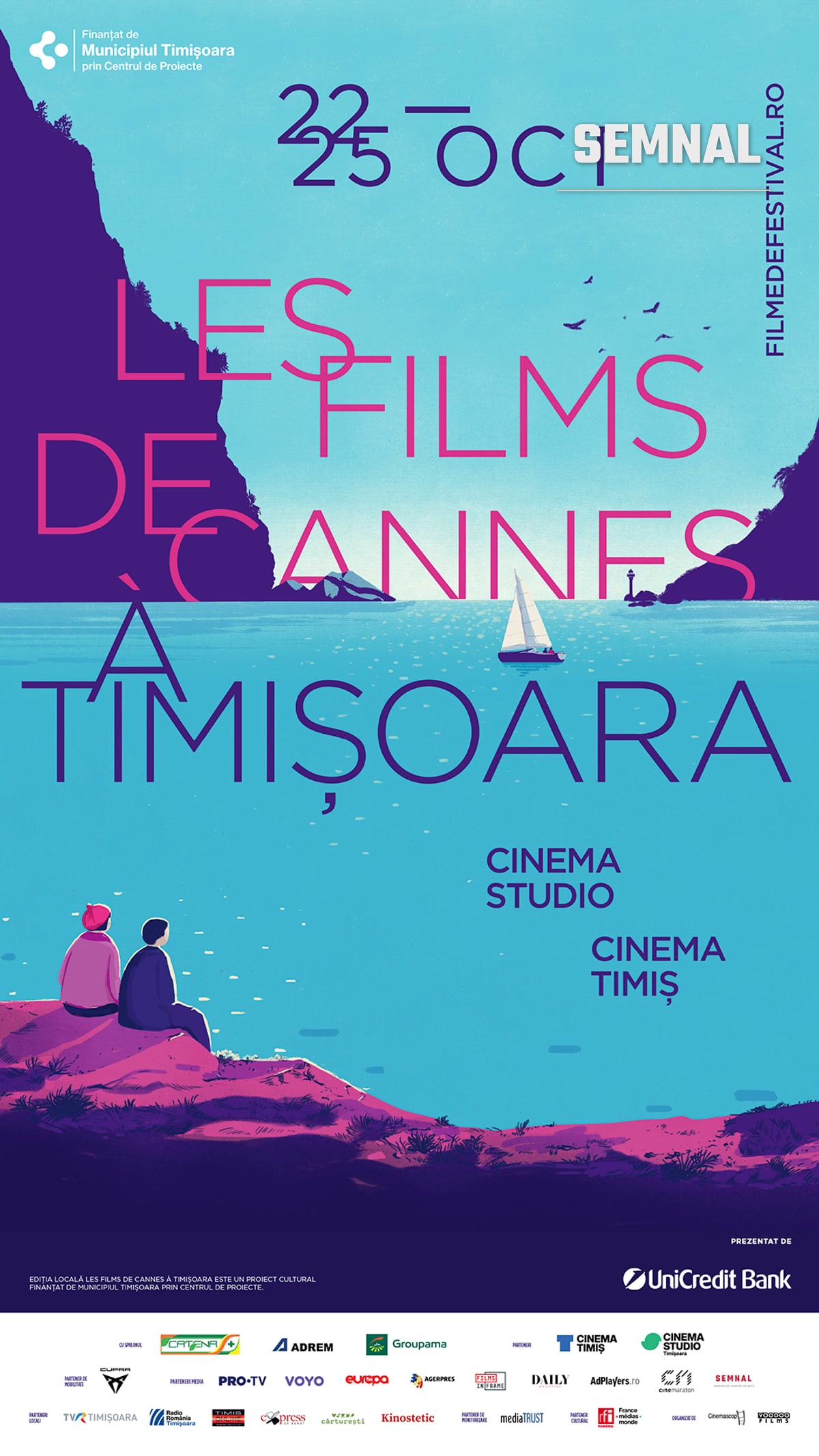 Afișul ediției din 2026 a festivalului Les Films de Cannes à Timișoara