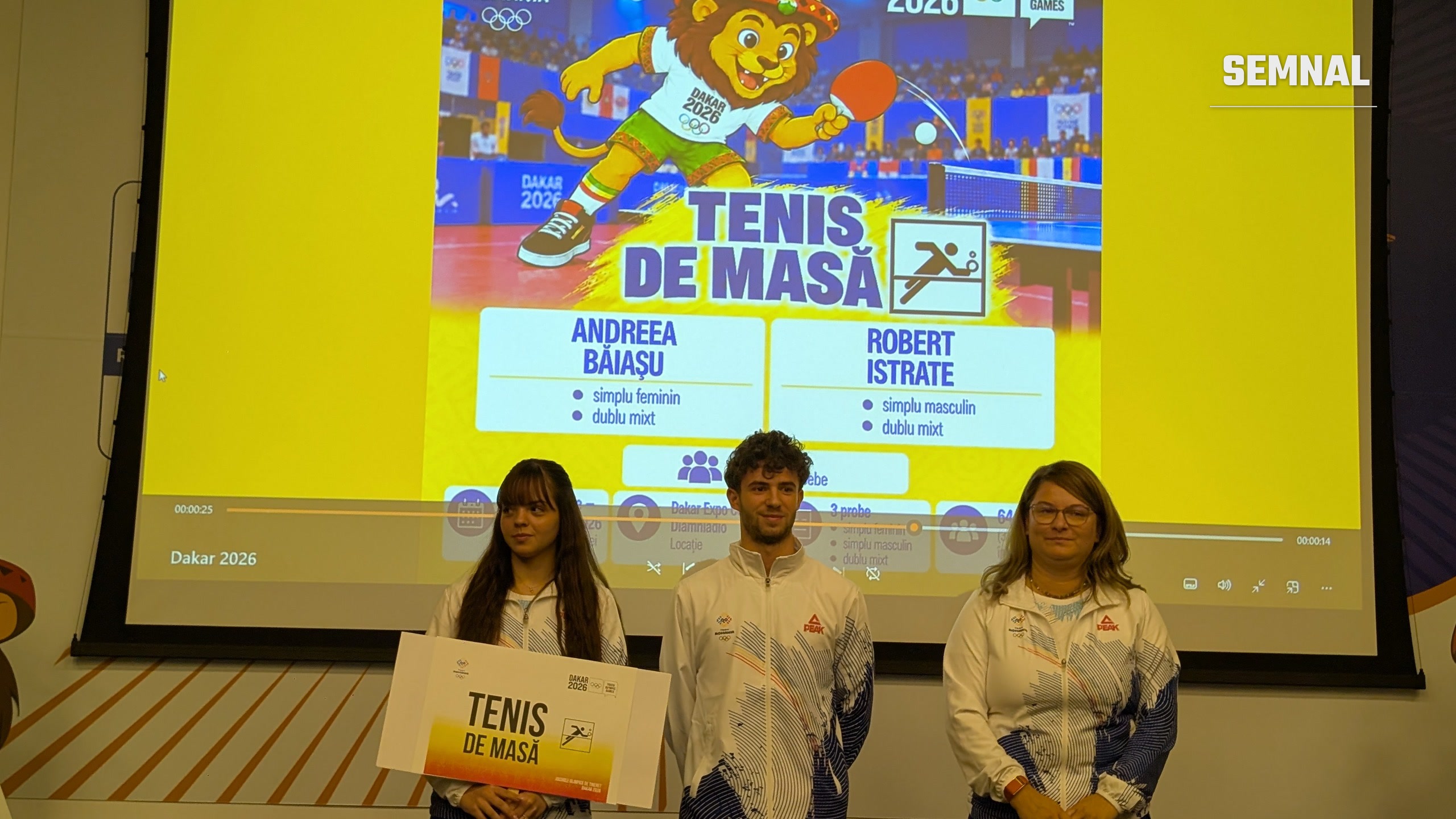 Tenis de masă: Andreea Băiașu, Robert Istrate și antrenoarea Anamaria Sebe. Fotografie realizată de Lucian Dinu