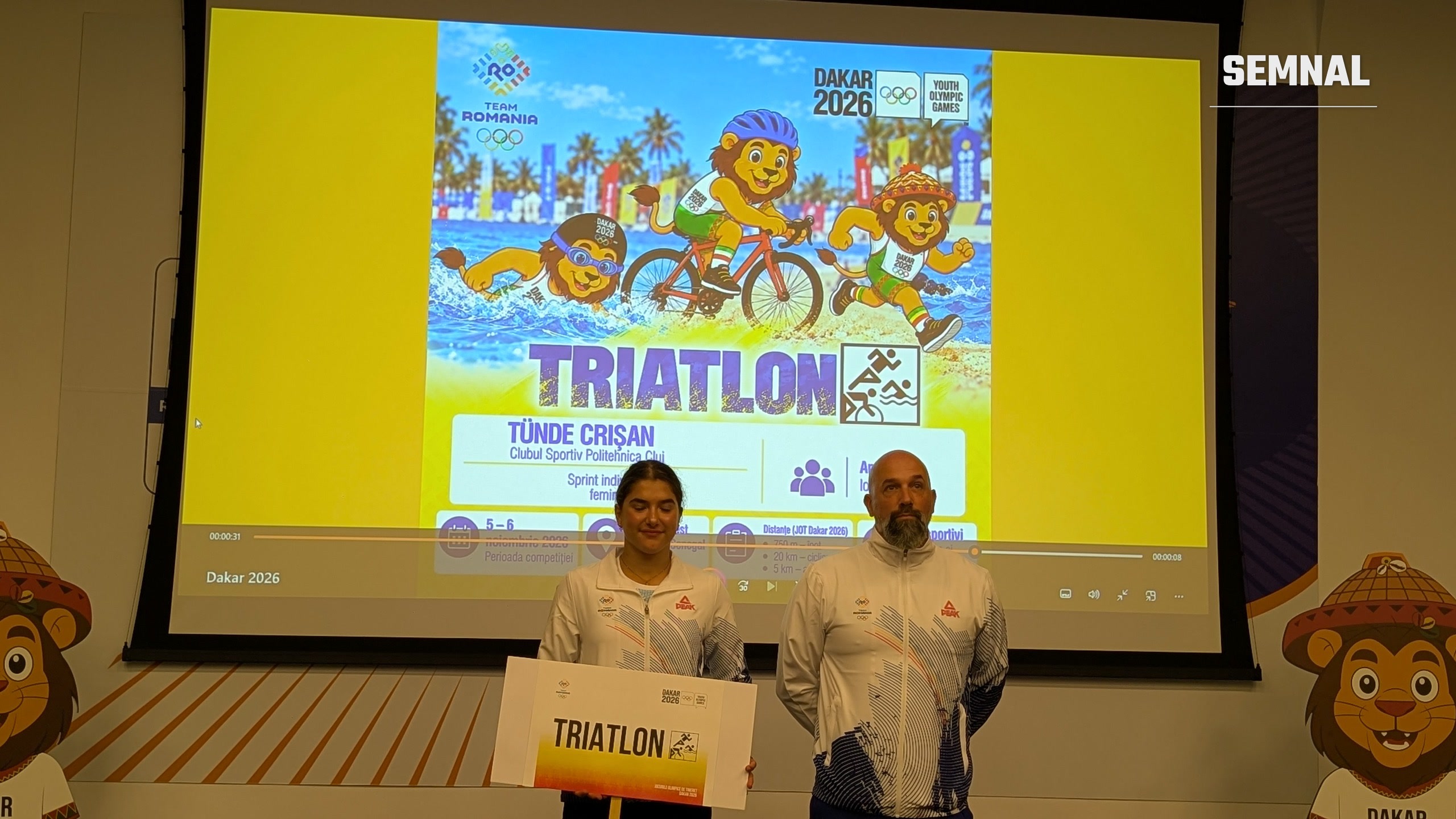 Triatlon: Tünde Crișan și antrenorul Iosif Crișan. Fotografie realizată de Lucian Dinu