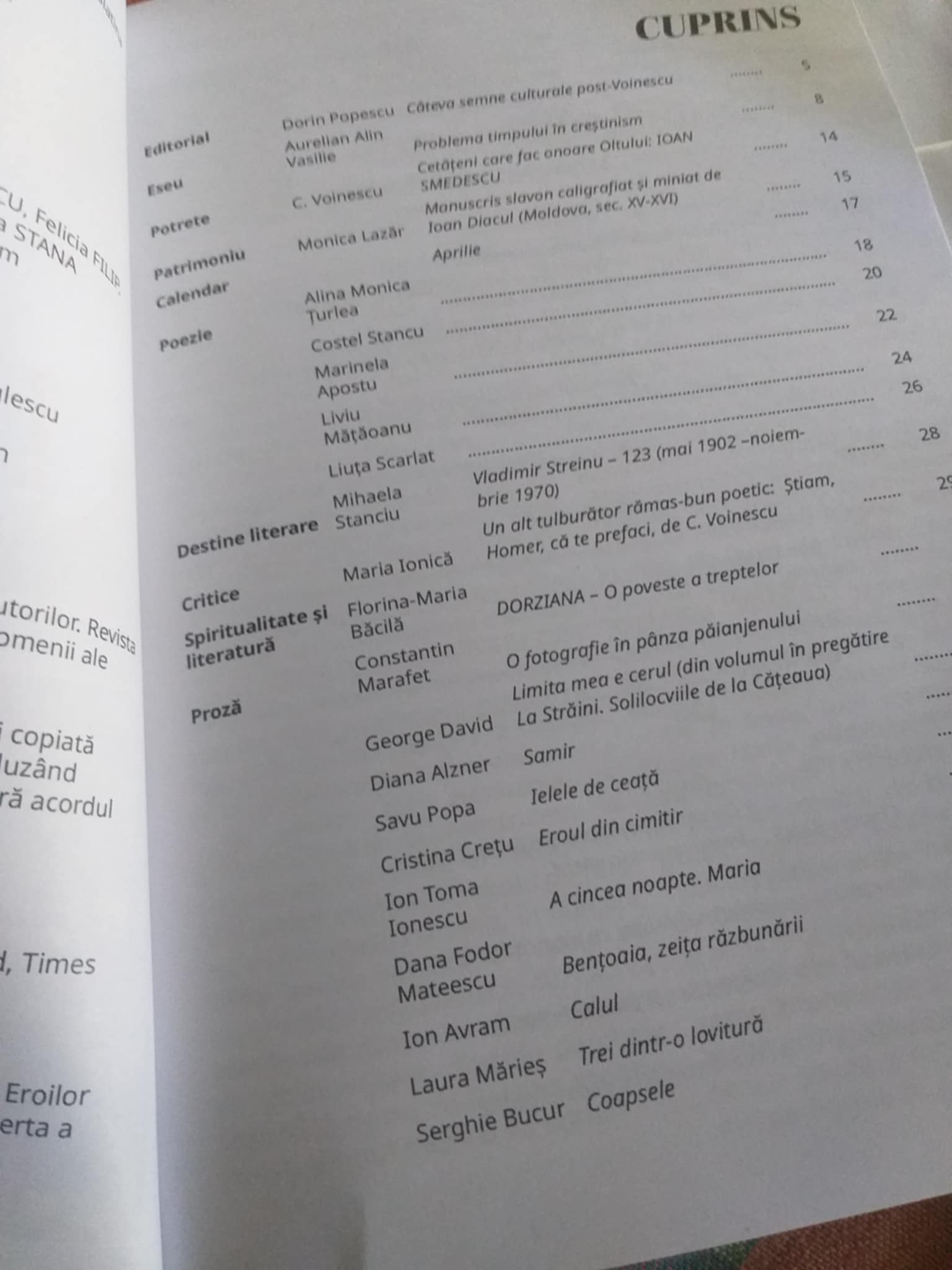 Bucuria unei apariții în revista Oltaart