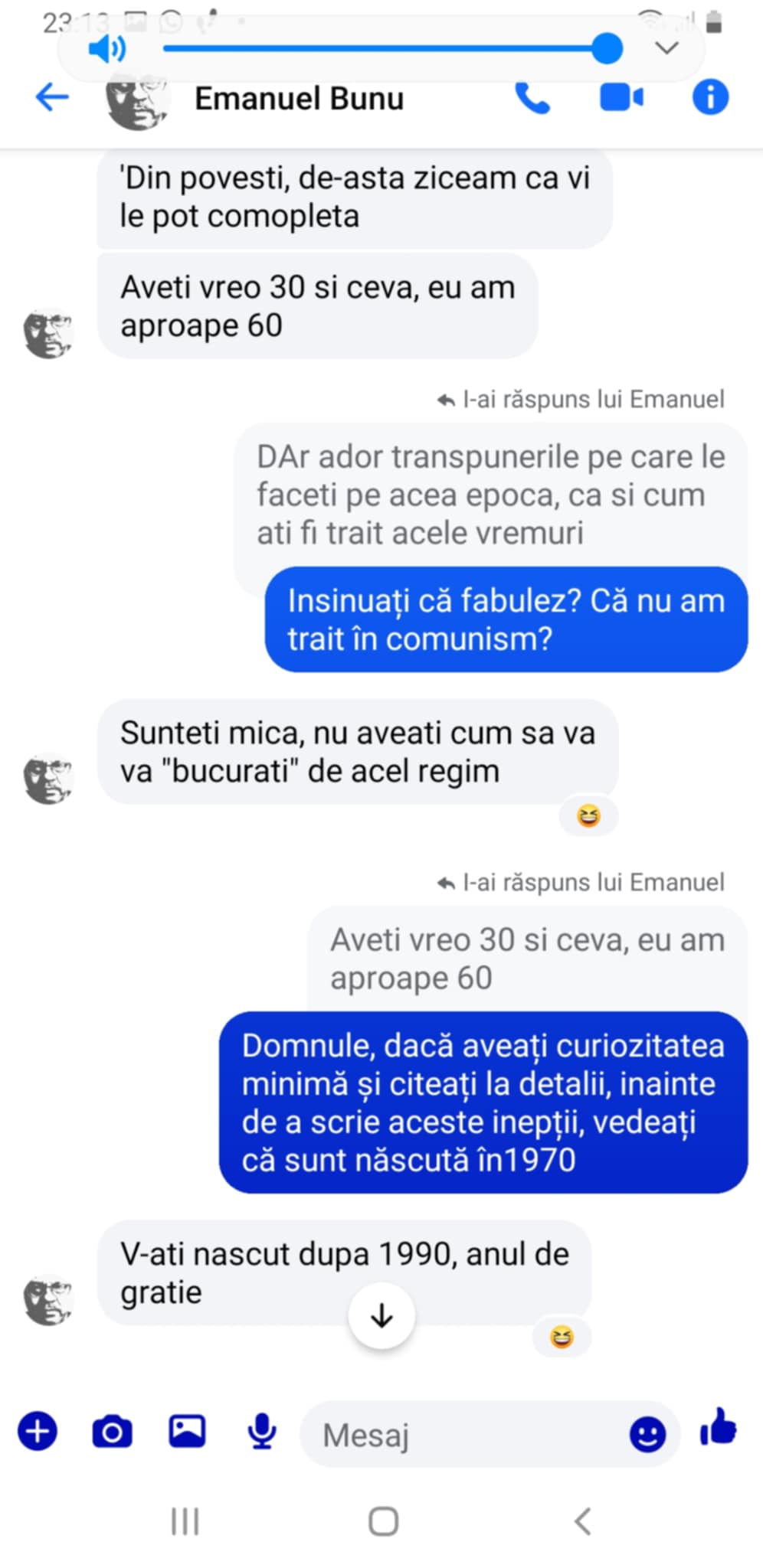M-a supărat unul pe Facebook! :)