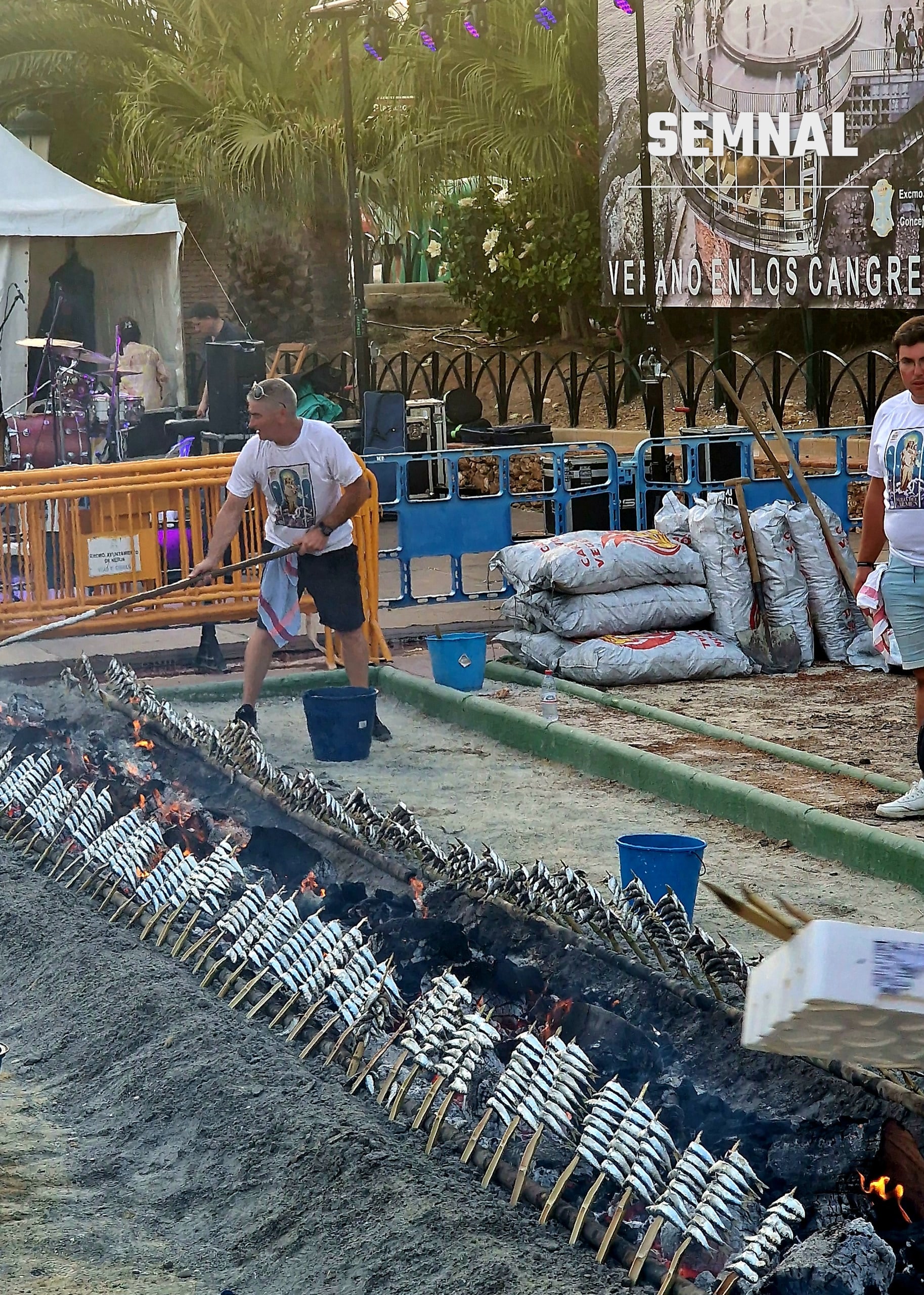 Espeto de sardines in Nerja